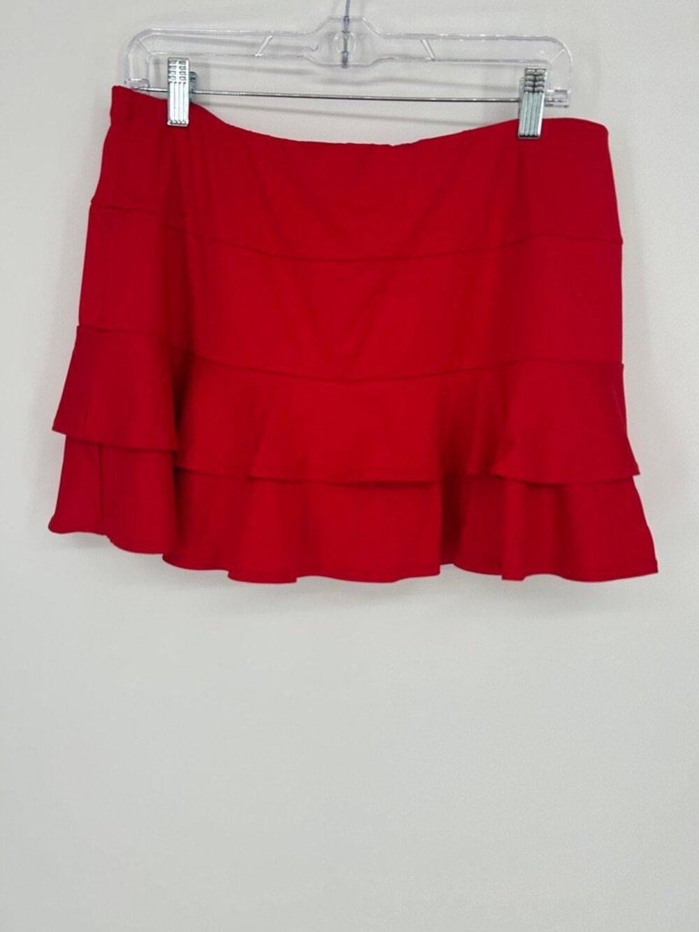 Tail XL Red Tiered Ruffle Tennis Skirt Skort Athletic Golf Preppy Sorority Rush